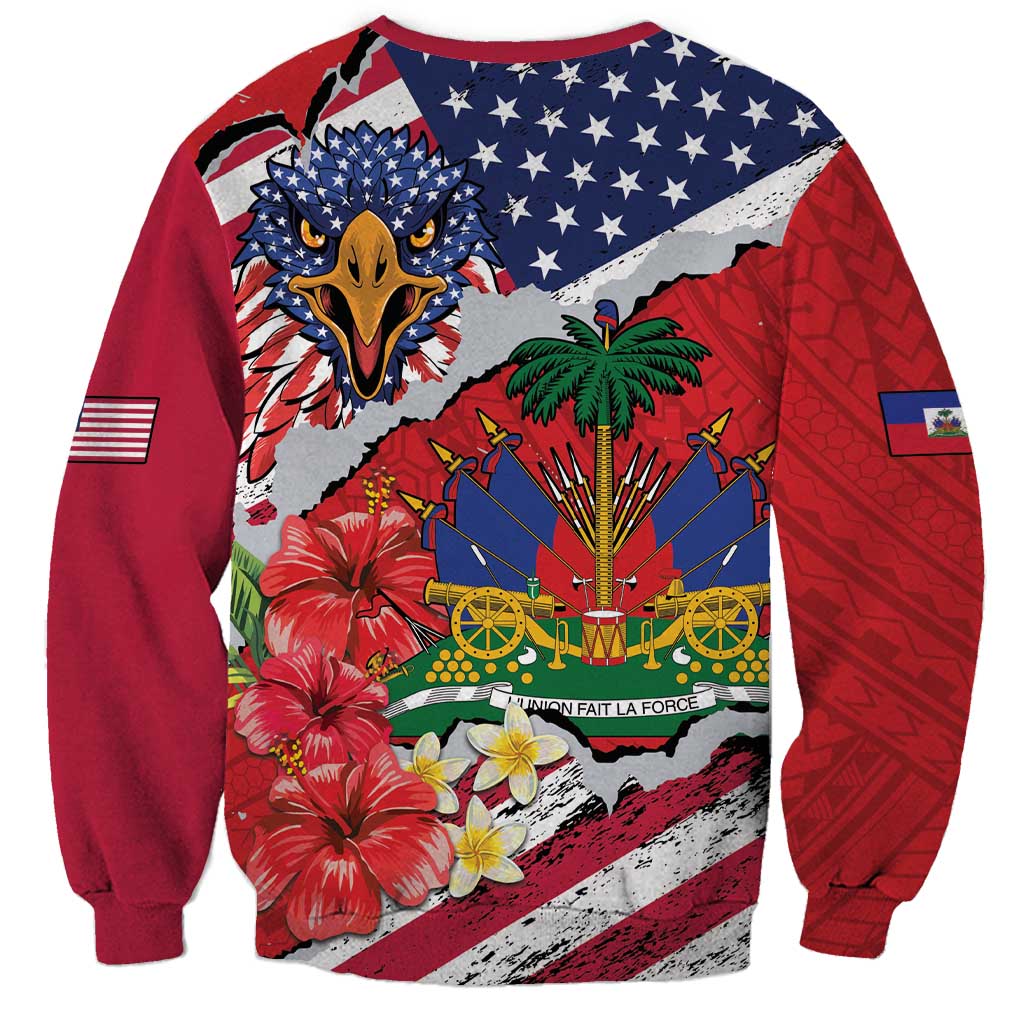 Haitian Heritage Month Sweatshirt Haitian Americans Proud Grunge Style