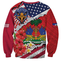 Haitian Heritage Month Sweatshirt Haitian Americans Proud Grunge Style