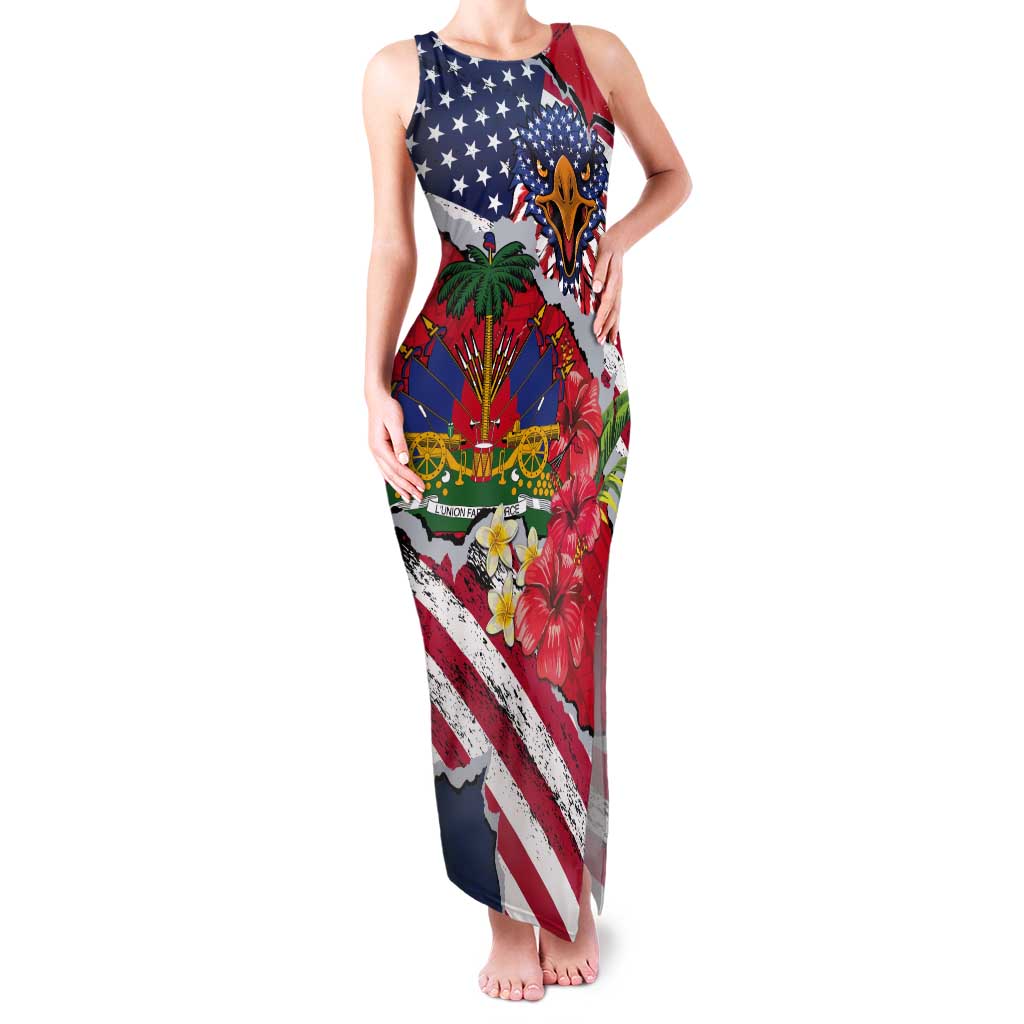 Haitian Heritage Month Tank Maxi Dress Haitian Americans Proud Grunge Style