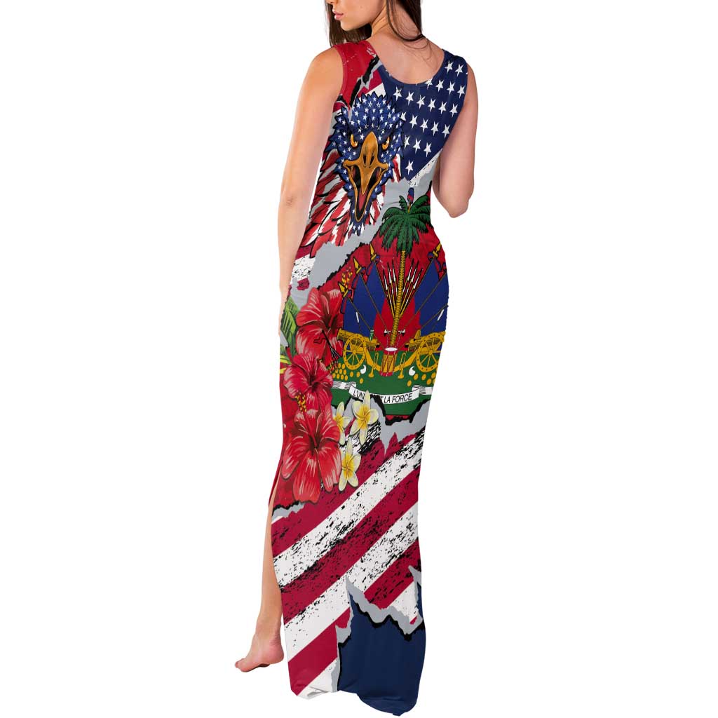 Haitian Heritage Month Tank Maxi Dress Haitian Americans Proud Grunge Style