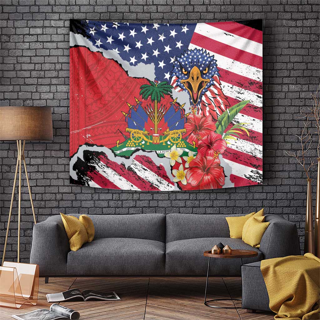 Haitian Heritage Month Tapestry Haitian Americans Proud Grunge Style