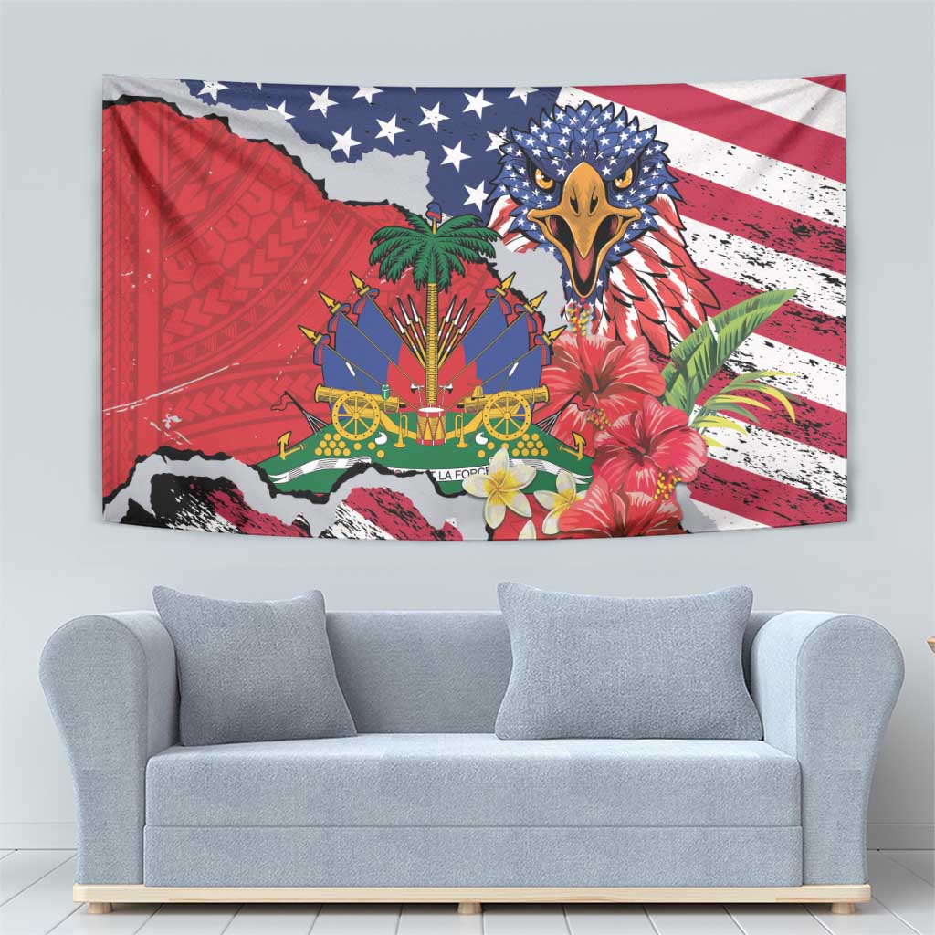 Haitian Heritage Month Tapestry Haitian Americans Proud Grunge Style