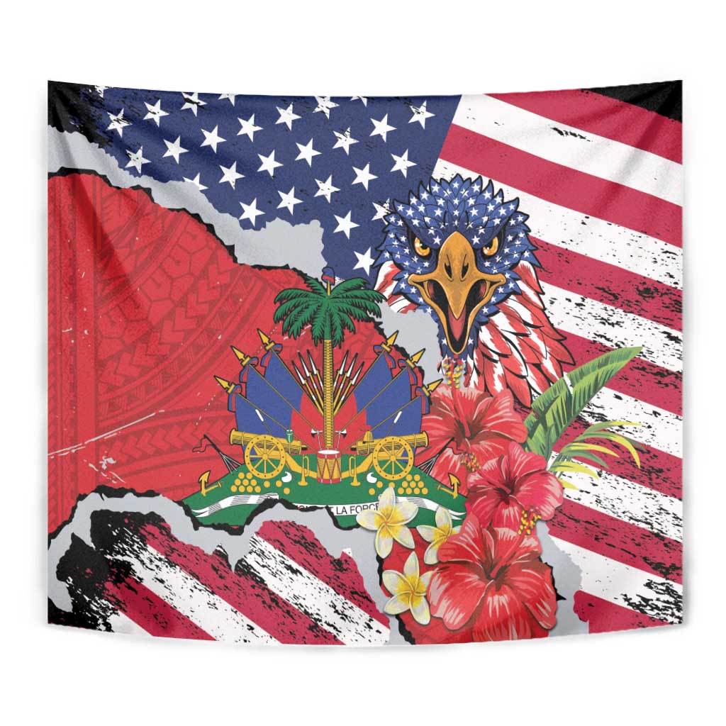 Haitian Heritage Month Tapestry Haitian Americans Proud Grunge Style