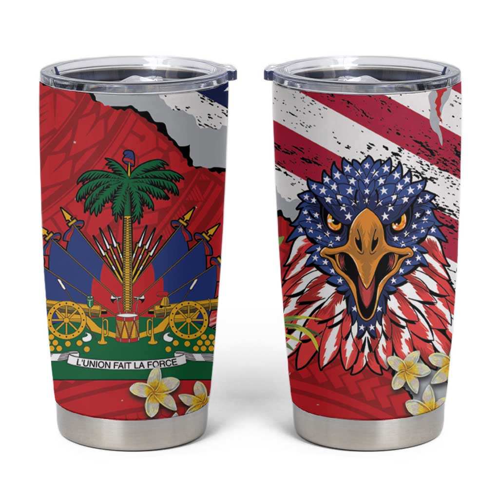 Haitian Heritage Month Tumbler Cup Haitian Americans Proud Grunge Style