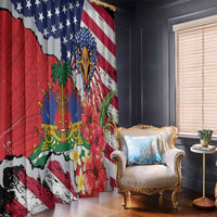Haitian Heritage Month Window Curtain Haitian Americans Proud Grunge Style