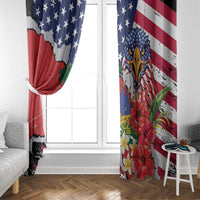 Haitian Heritage Month Window Curtain Haitian Americans Proud Grunge Style