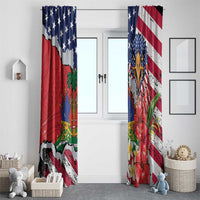 Haitian Heritage Month Window Curtain Haitian Americans Proud Grunge Style