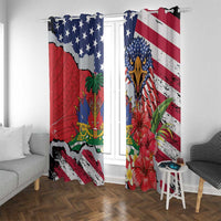 Haitian Heritage Month Window Curtain Haitian Americans Proud Grunge Style