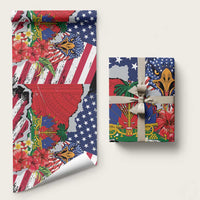 Haitian Heritage Month Wrapping Paper Haitian Americans Proud Grunge Style - Wonder Print Shop