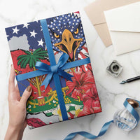 Haitian Heritage Month Wrapping Paper Haitian Americans Proud Grunge Style - Wonder Print Shop