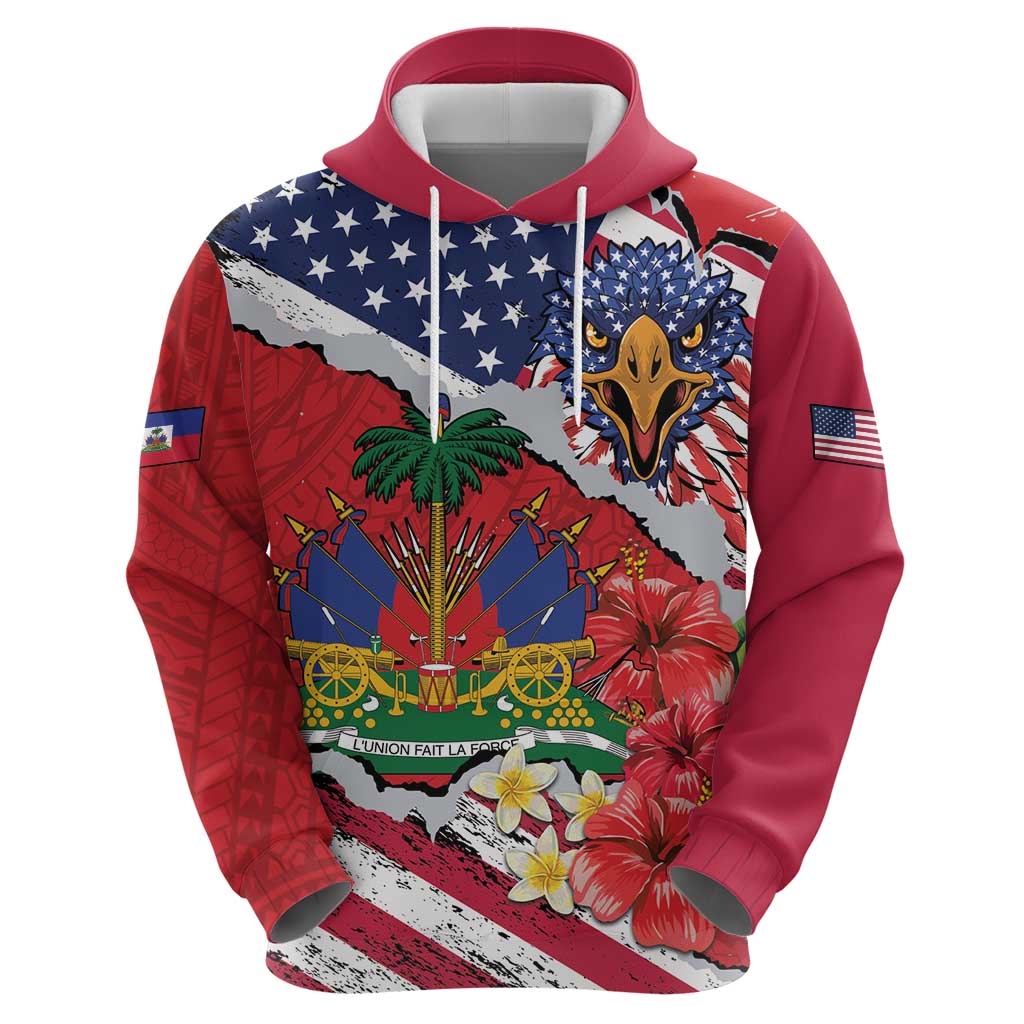 Haitian Heritage Month Zip Hoodie Haitian Americans Proud Grunge Style