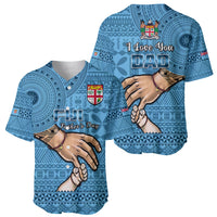 Polynesian Pride Father Day Fiji Baseball Jersey I Love You Dad Fijian Tapa Pattern - Wonder Print Shop