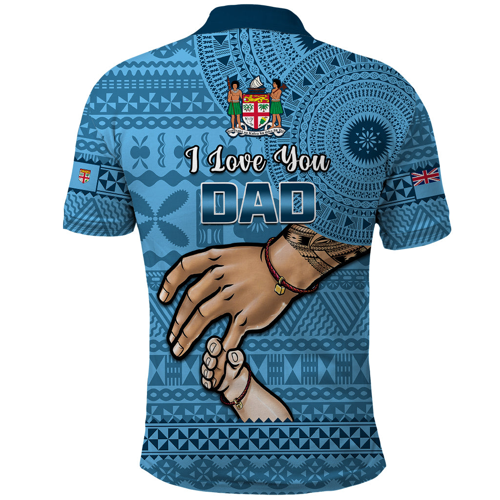 Polynesian Pride Father Day Fiji Polo Shirt I Love You Dad Fijian Tapa Pattern - Wonder Print Shop