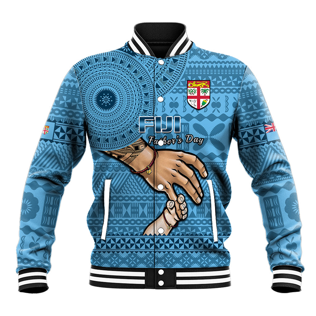 Personalised Father Day Fiji Baseball Jacket I Love You Dad Fijian Tapa Pattern - Wonder Print Shop