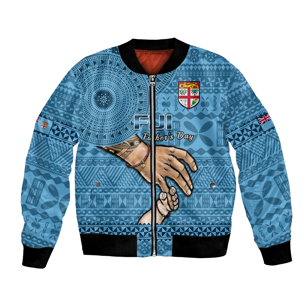 Personalised Father Day Fiji Bomber Jacket I Love You Dad Fijian Tapa Pattern - Wonder Print Shop