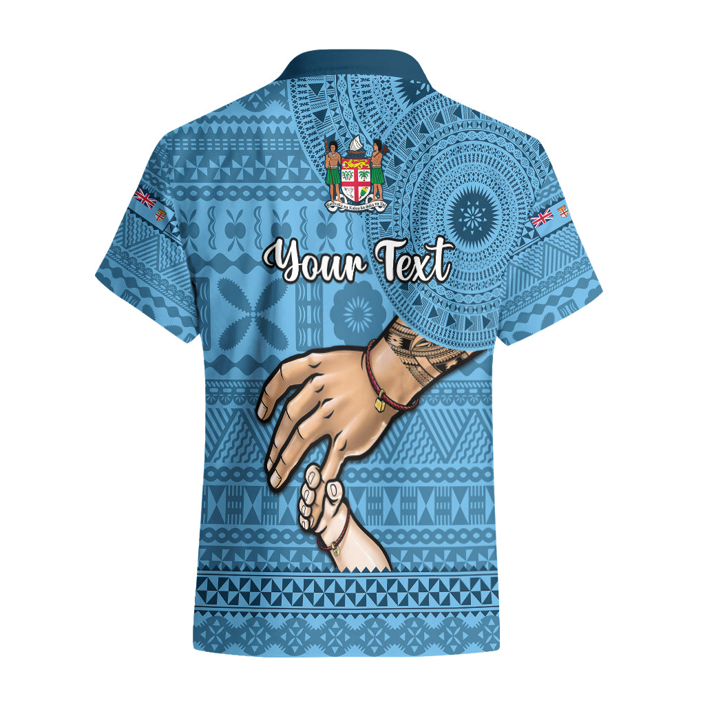 Personalised Father Day Fiji Hawaiian Shirt I Love You Dad Fijian Tapa Pattern - Wonder Print Shop