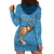 Personalised Father Day Fiji Hoodie Dress I Love You Dad Fijian Tapa Pattern - Wonder Print Shop