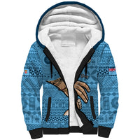 Personalised Father Day Fiji Sherpa Hoodie I Love You Dad Fijian Tapa Pattern - Wonder Print Shop