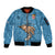 Personalised Father Day Fiji Sleeve Zip Bomber Jacket I Love You Dad Fijian Tapa Pattern - Wonder Print Shop