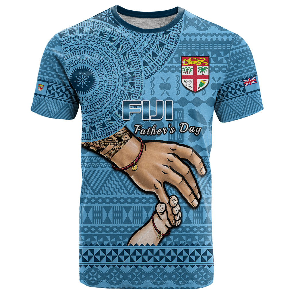 Personalised Father Day Fiji T Shirt I Love You Dad Fijian Tapa Pattern - Wonder Print Shop