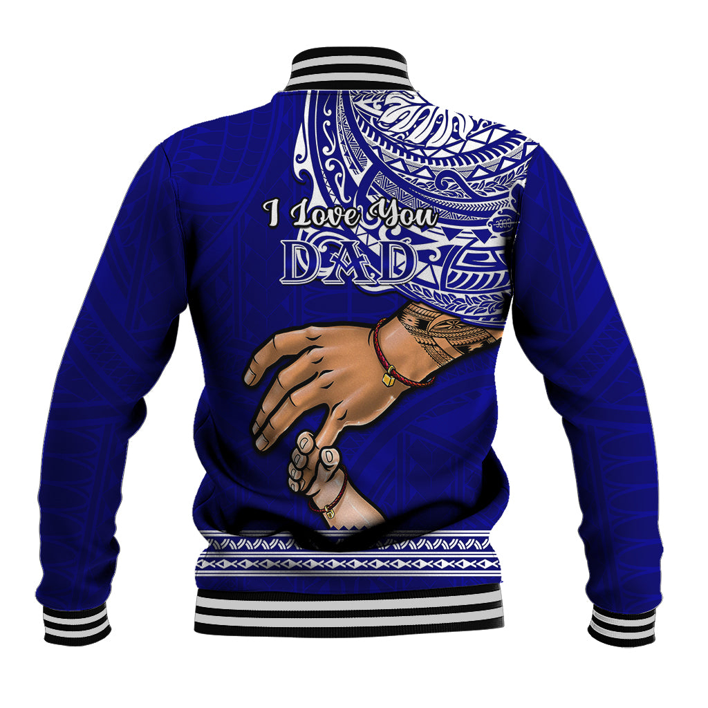 Polynesian Pride Father Day American Samoa Baseball Jacket I Love You Dad - Wonder Print Shop