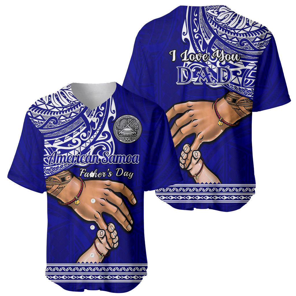Polynesian Pride Father Day American Samoa Baseball Jersey I Love You Dad - Wonder Print Shop