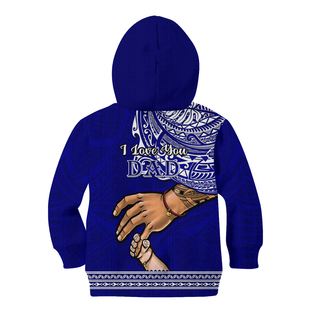Polynesian Pride Father Day American Samoa Kid Hoodie I Love You Dad - Wonder Print Shop