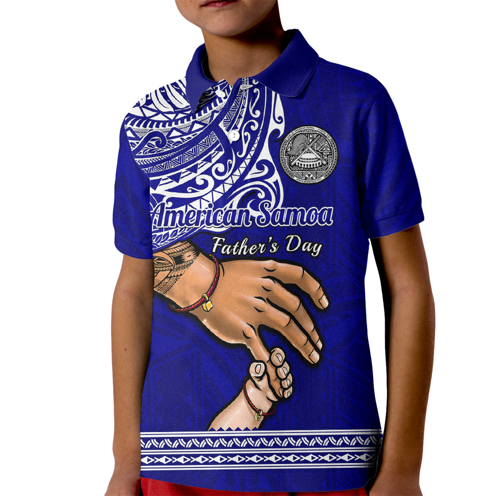 Polynesian Pride Father Day American Samoa Kid Polo Shirt I Love You Dad - Wonder Print Shop