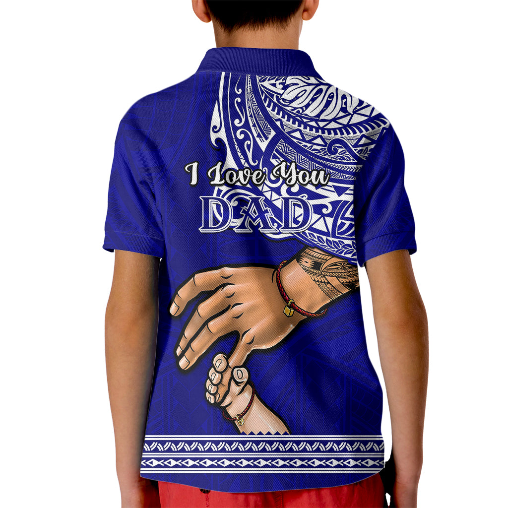 Polynesian Pride Father Day American Samoa Kid Polo Shirt I Love You Dad - Wonder Print Shop