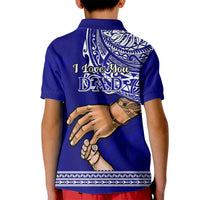 Polynesian Pride Father Day American Samoa Kid Polo Shirt I Love You Dad - Wonder Print Shop