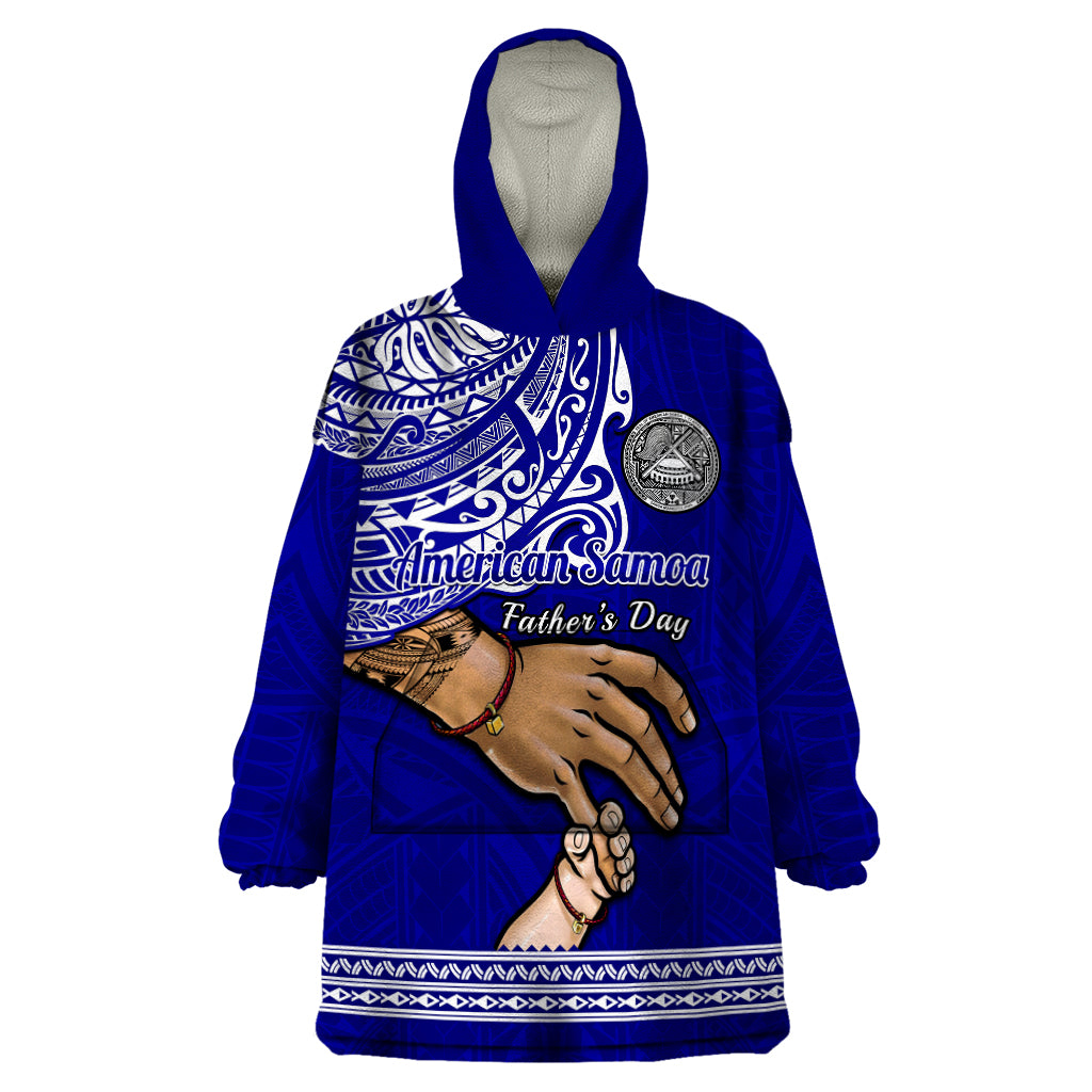 Polynesian Pride Father Day American Samoa Wearable Blanket Hoodie I Love You Dad - Wonder Print Shop