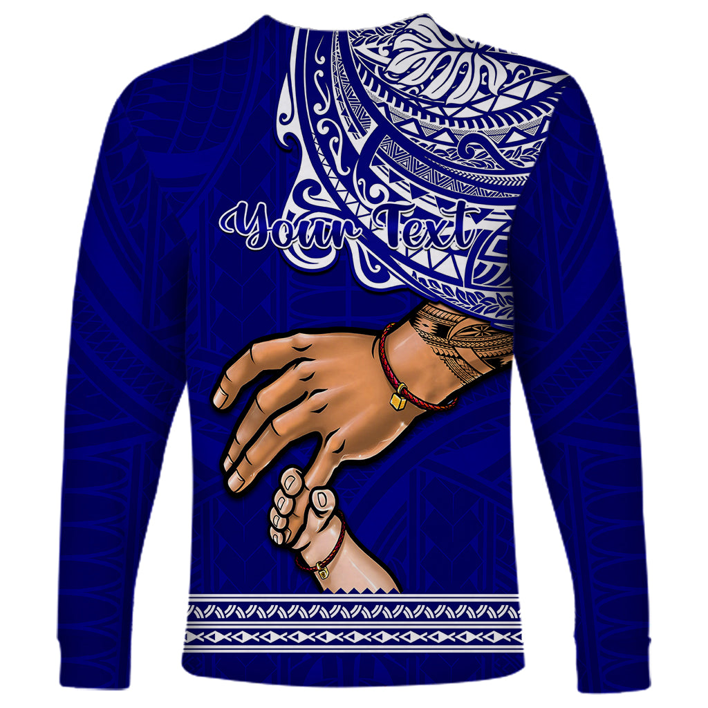 Personalised Father Day American Samoa Long Sleeve Shirt I Love You Dad - Wonder Print Shop