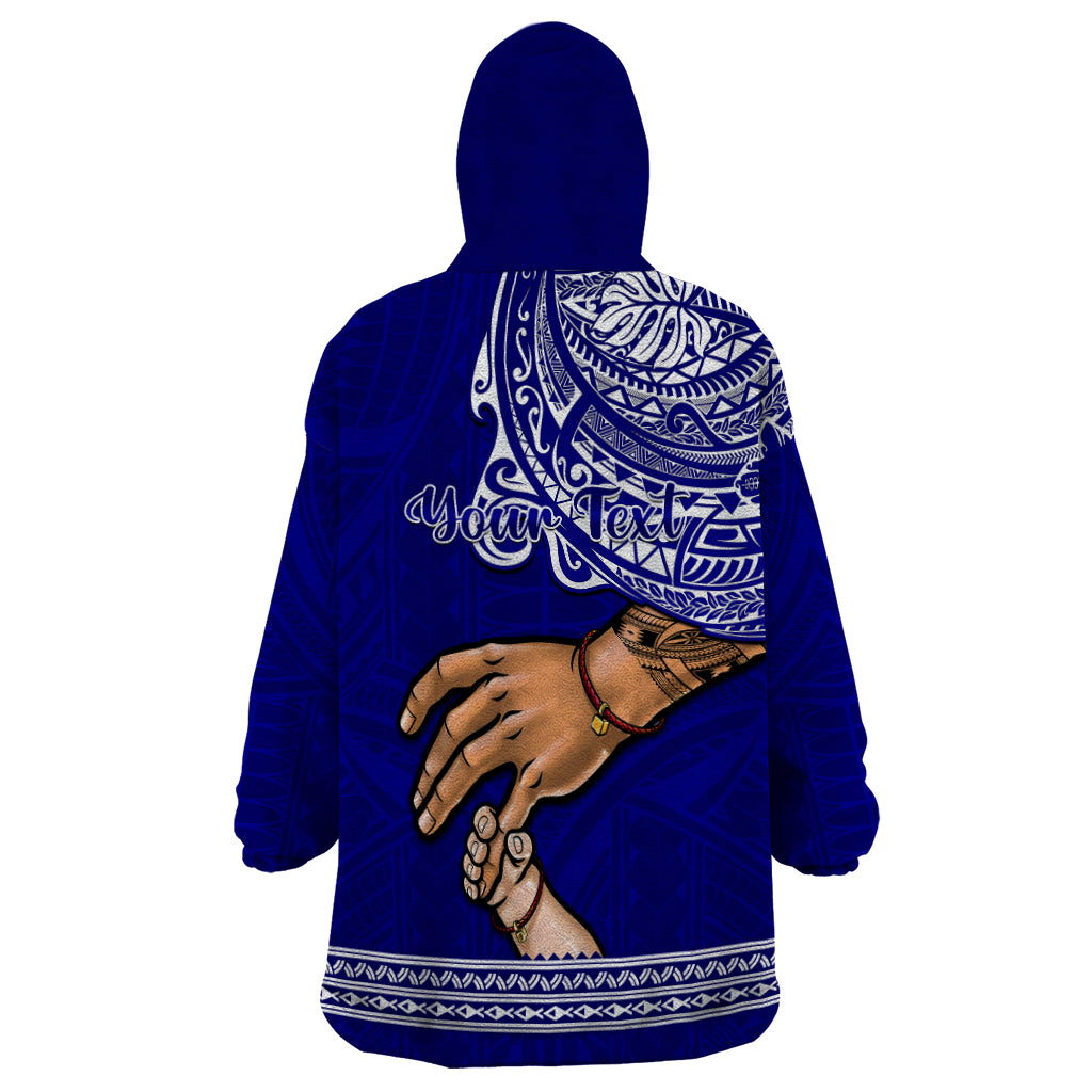 Personalised Father Day American Samoa Wearable Blanket Hoodie I Love You Dad - Wonder Print Shop