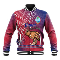 Polynesian Pride Father Day Guam Baseball Jacket I Love You Dad Guaman Latte Stone - Wonder Print Shop