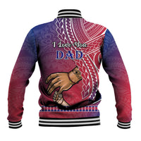 Polynesian Pride Father Day Guam Baseball Jacket I Love You Dad Guaman Latte Stone - Wonder Print Shop