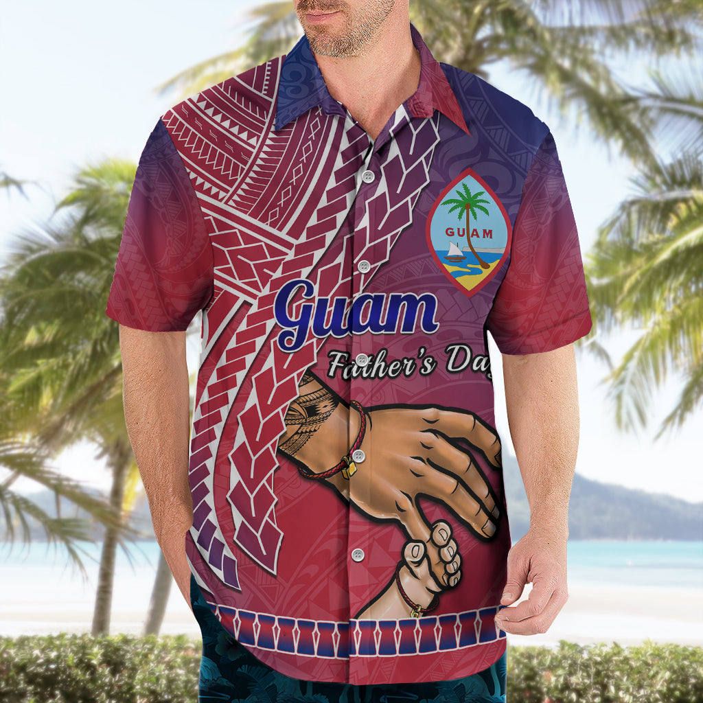 Polynesian Pride Father Day Guam Hawaiian Shirt I Love You Dad Guaman Latte Stone - Wonder Print Shop