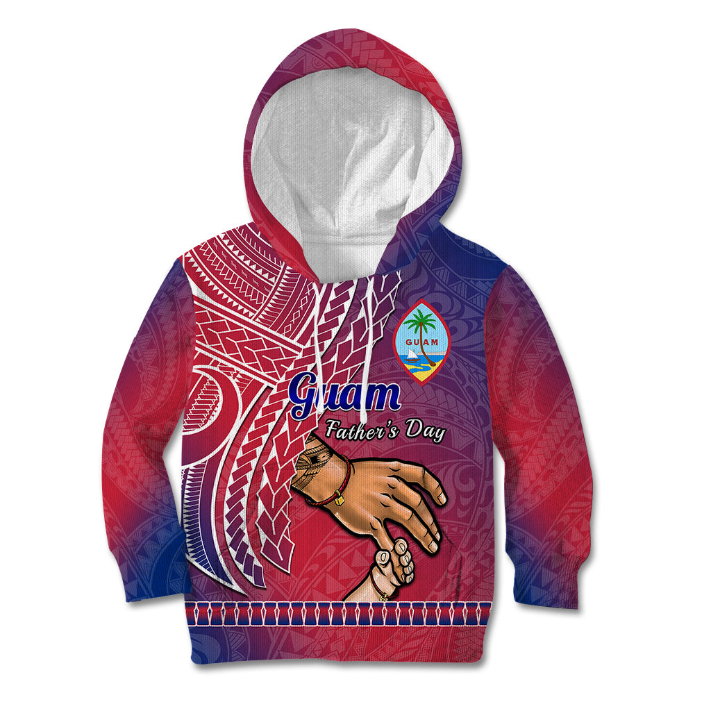 Polynesian Pride Father Day Guam Kid Hoodie I Love You Dad Guaman Latte Stone - Wonder Print Shop