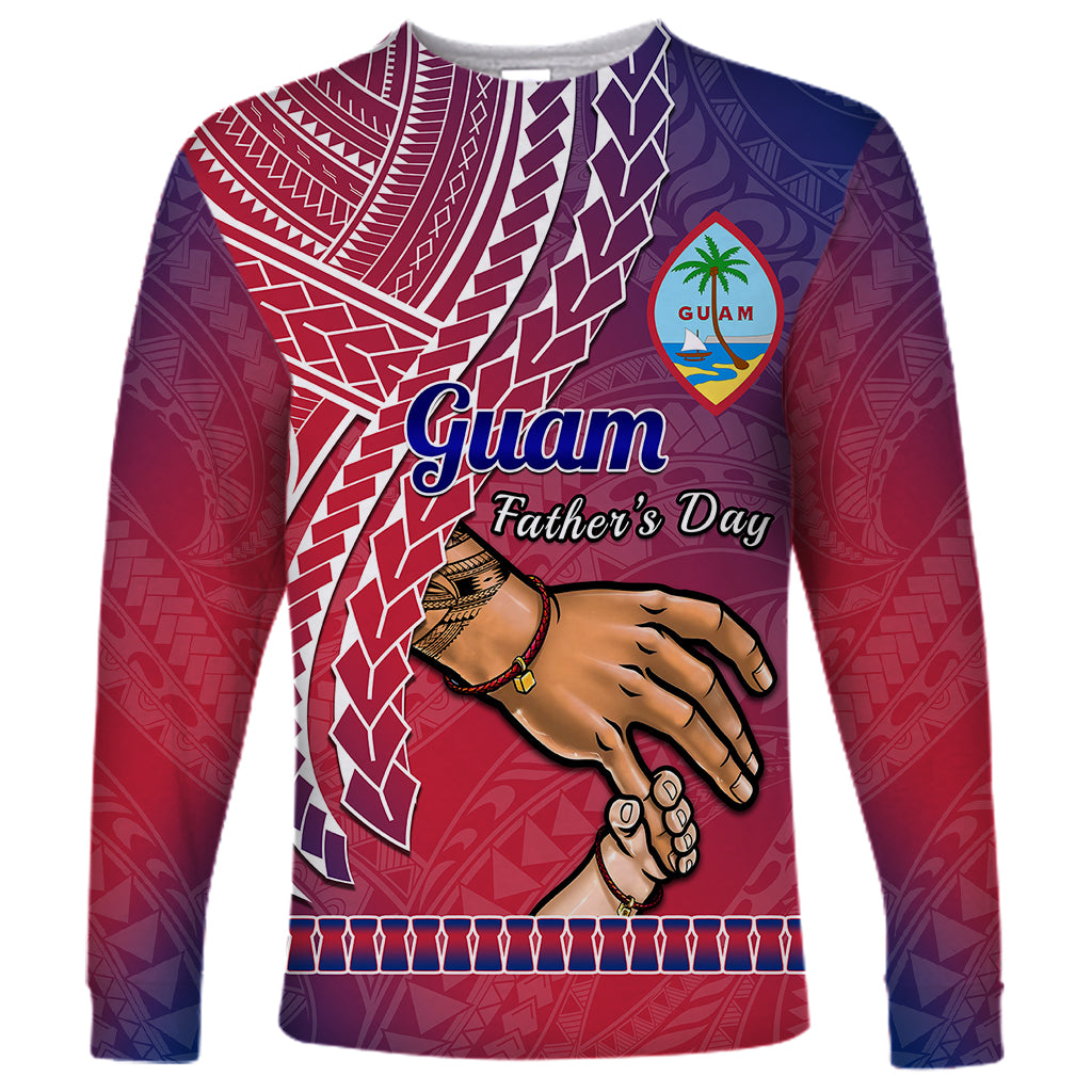 Polynesian Pride Father Day Guam Long Sleeve Shirt I Love You Dad Guaman Latte Stone - Wonder Print Shop