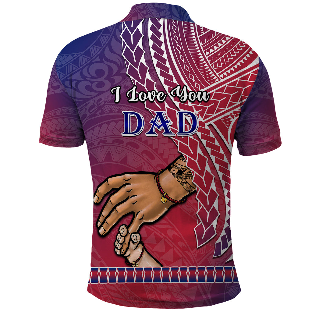 Polynesian Pride Father Day Guam Polo Shirt I Love You Dad Guaman Latte Stone - Wonder Print Shop