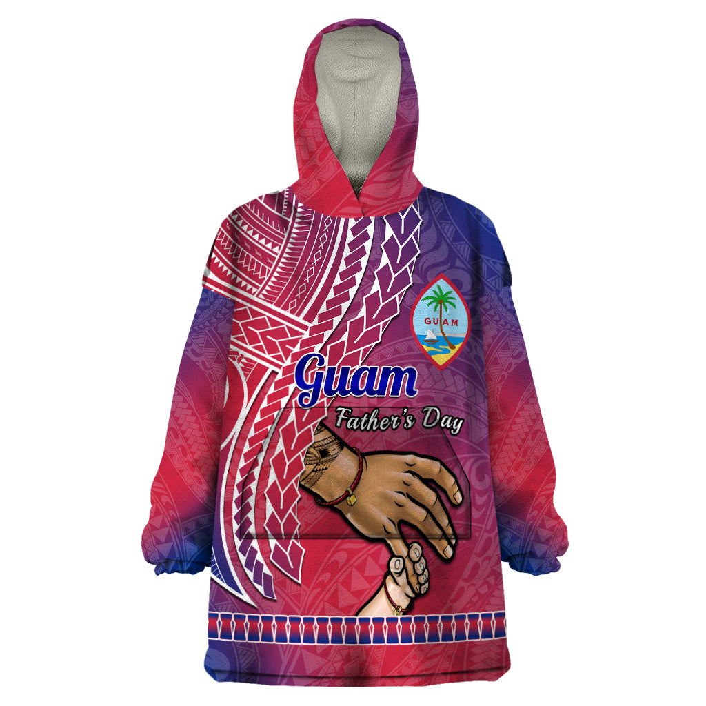 Polynesian Pride Father Day Guam Wearable Blanket Hoodie I Love You Dad Guaman Latte Stone - Wonder Print Shop