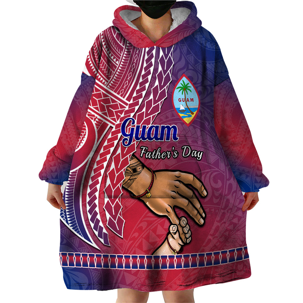 Polynesian Pride Father Day Guam Wearable Blanket Hoodie I Love You Dad Guaman Latte Stone - Wonder Print Shop
