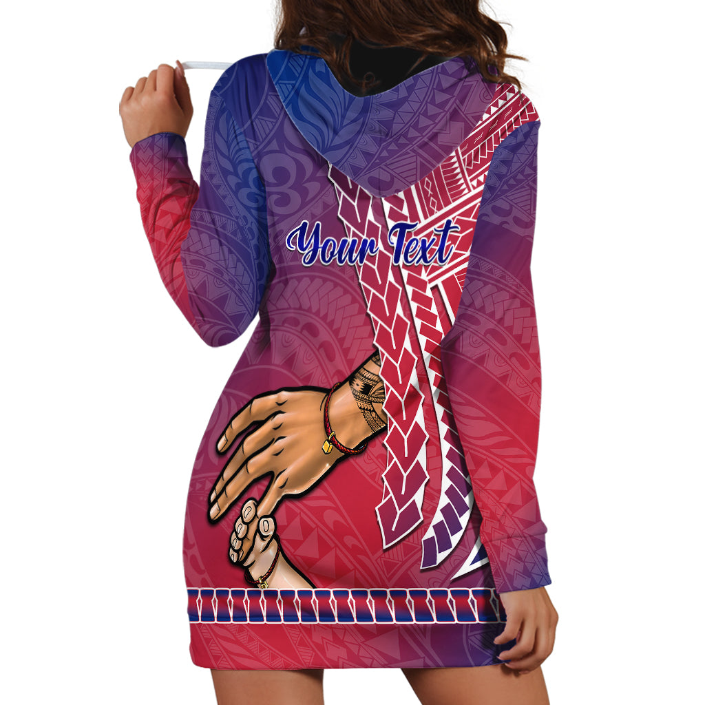 Personalised Father Day Guam Hoodie Dress I Love You Dad Guaman Latte Stone - Wonder Print Shop