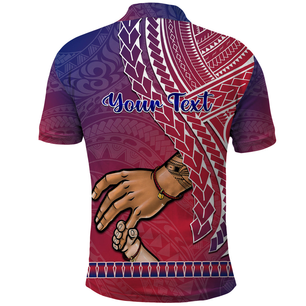 Personalised Father Day Guam Polo Shirt I Love You Dad Guaman Latte Stone - Wonder Print Shop