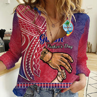 Personalised Father Day Guam Women Casual Shirt I Love You Dad Guaman Latte Stone - Wonder Print Shop