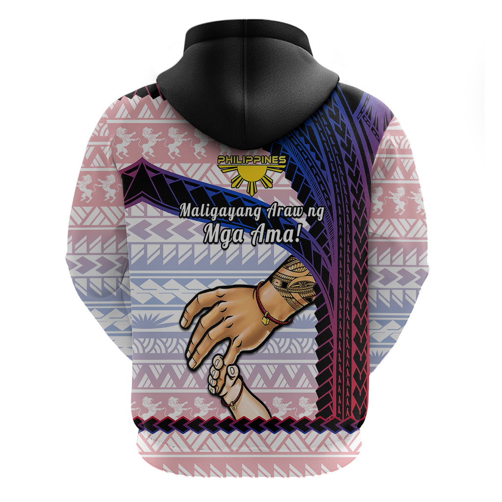 Polynesian Pride Father Day Philippines Hoodie Filipino Pattern Maligayang Araw ng Mga Ama - Wonder Print Shop