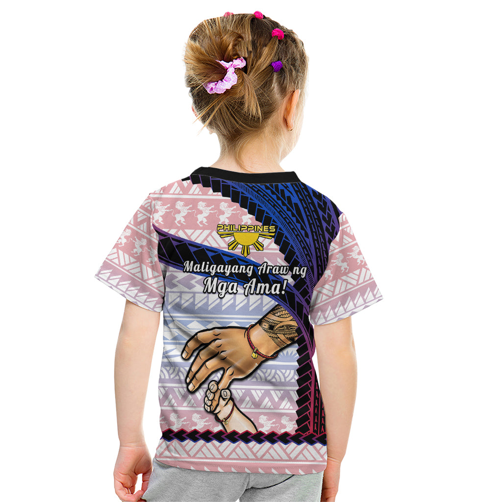 Polynesian Pride Father Day Philippines Kid T Shirt Filipino Pattern Maligayang Araw ng Mga Ama - Wonder Print Shop