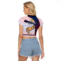 Polynesian Pride Father Day Philippines Raglan Cropped T Shirt Filipino Pattern Maligayang Araw ng Mga Ama - Wonder Print Shop