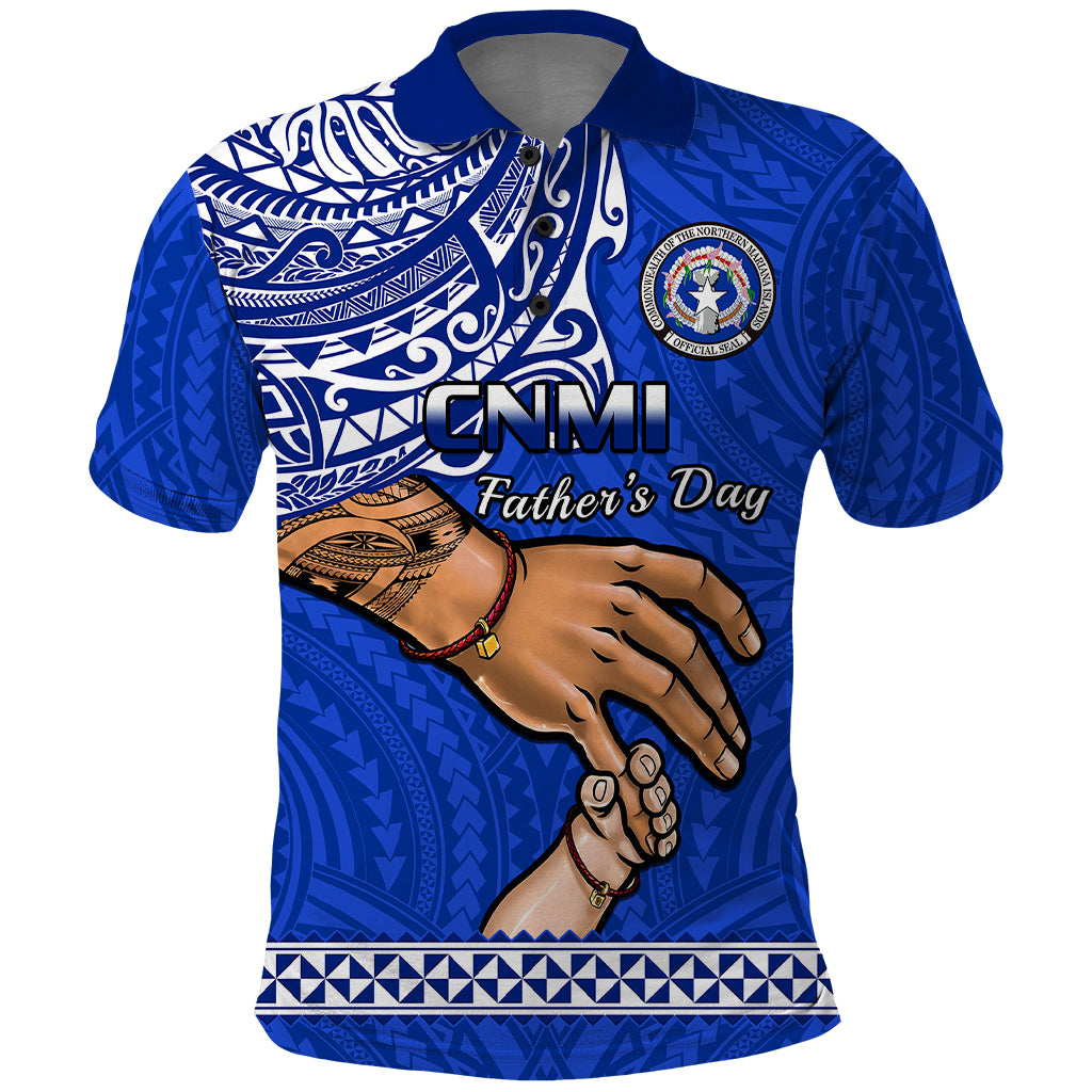 Polynesian Pride Father Day Northern Mariana Islands Polo Shirt CNMI I Love You Dad - Wonder Print Shop