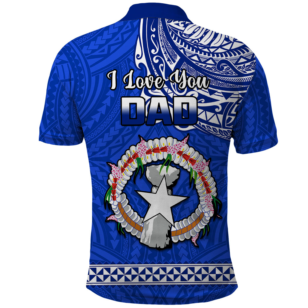 Polynesian Pride Father Day Northern Mariana Islands Polo Shirt CNMI I Love You Dad - Wonder Print Shop