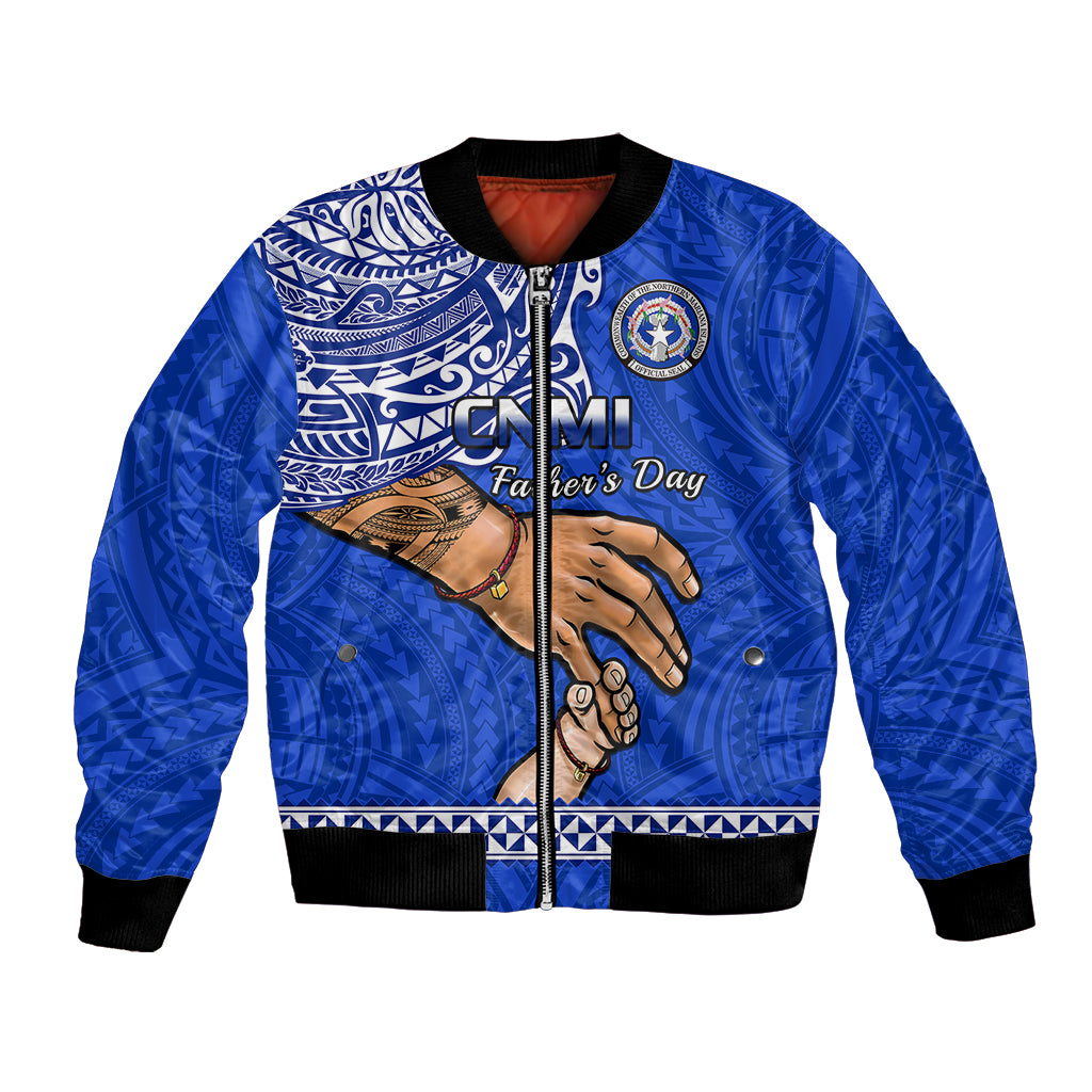Personalised Father Day Northern Mariana Islands Bomber Jacket CNMI I Love You Dad - Wonder Print Shop